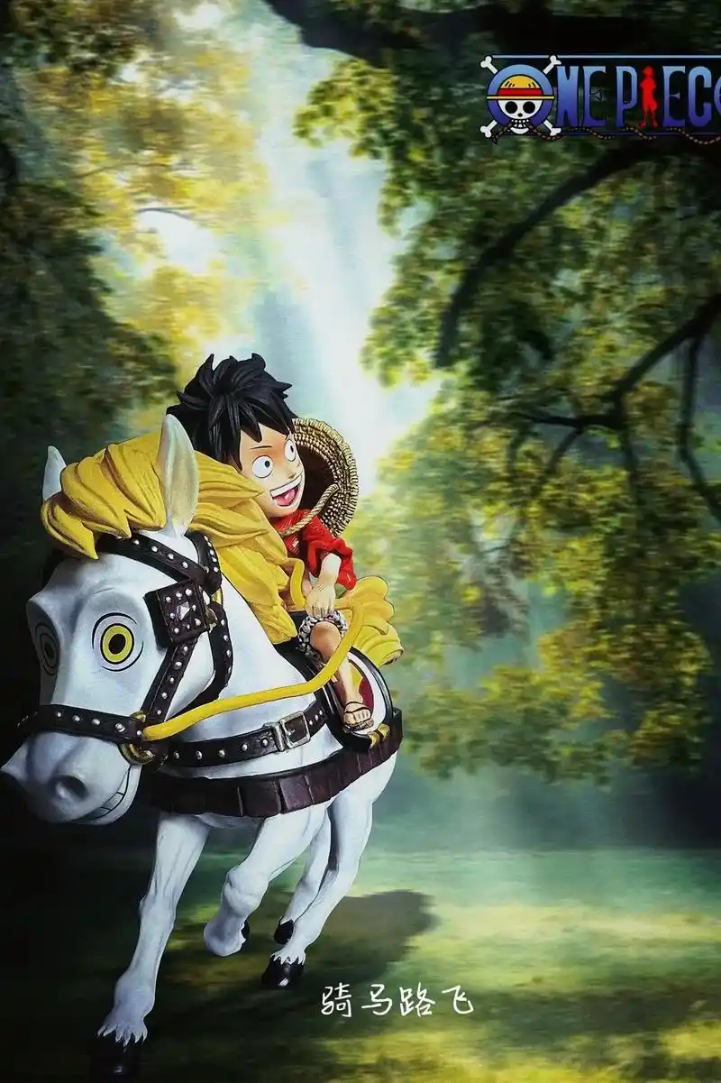 扉页系列 骑马路飞.你的白马王子路飞到了,请接收#海贼王 # - 抖音