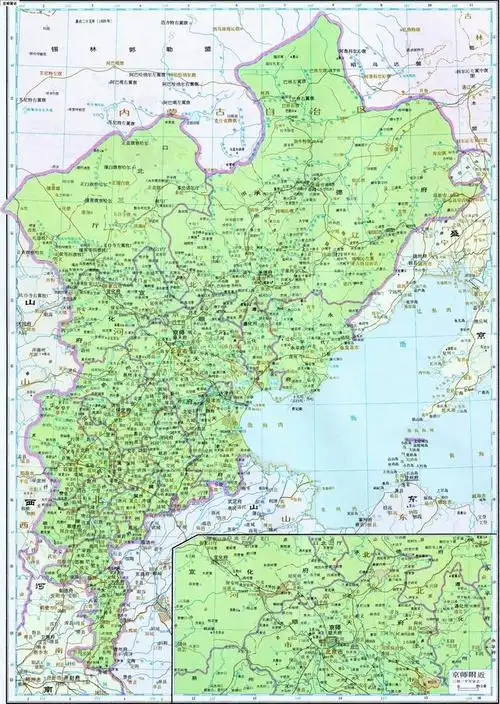 清代直隶「十二府七州」与今天的河北(及周边)地市对比