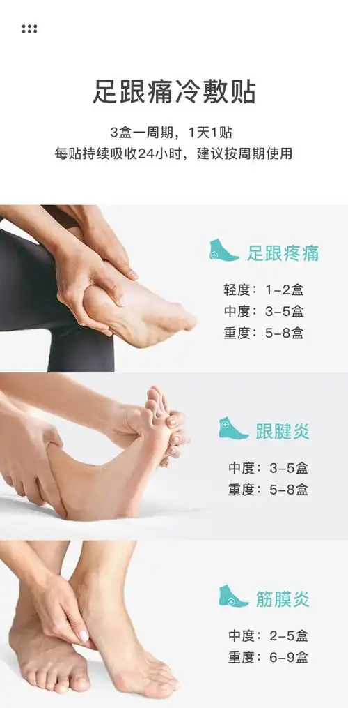 科靓 足跟痛贴冷敷足底筋膜炎药腱炎脚踝炎关节膏贴根足跟痛骨刺帖脚