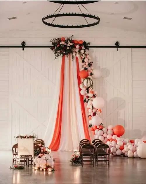 婚庆气球装饰技巧 气球婚礼现场布置图片