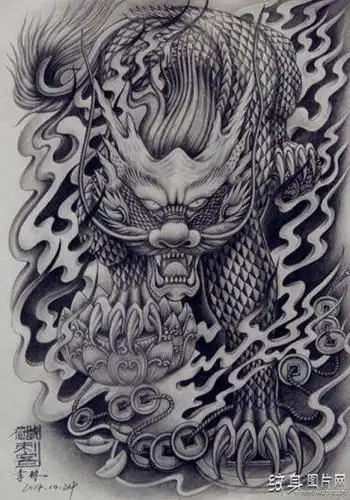 满背纹身手稿欣赏传统纹身经典素材推荐2