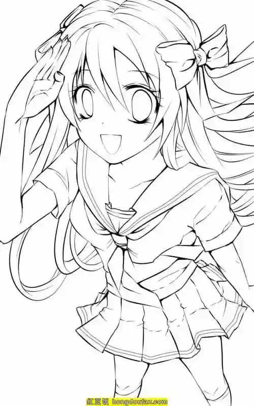10张二次元游戏漫画涂色图片!
