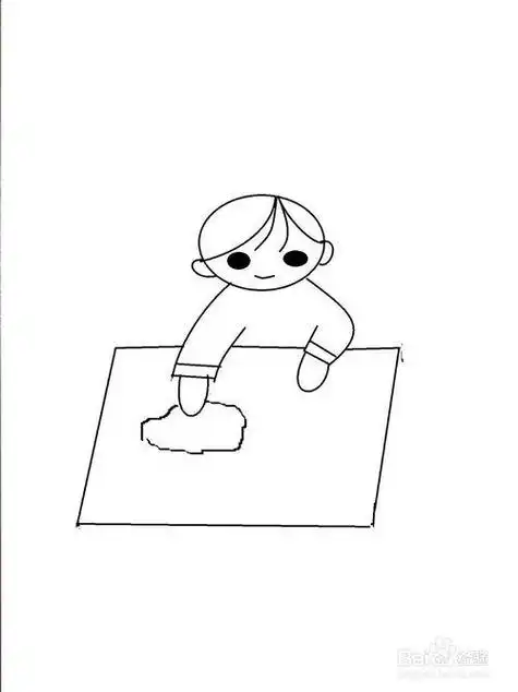 保持桌面干净的简笔画