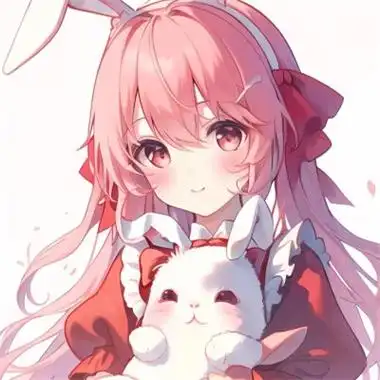 可爱兔子少女动漫头像图片_女生动漫头像_头像屋