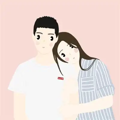 2021温柔手绘情侣头像好看优质高清大图