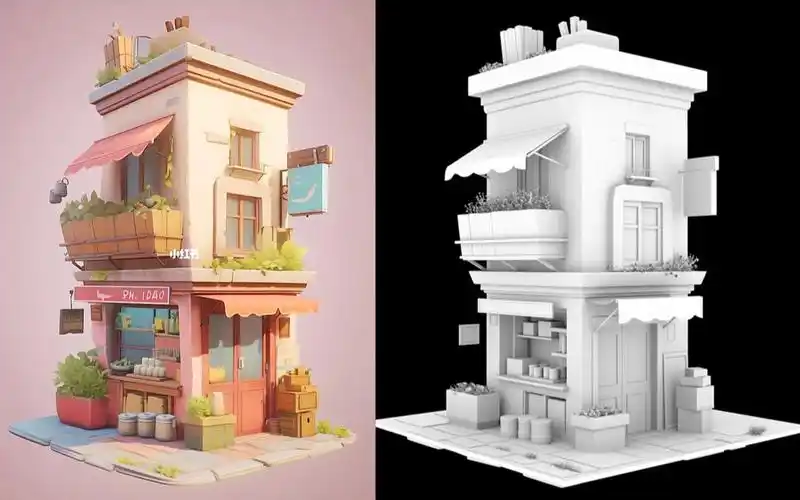 maya场景建模:卡通风格化房子模型制作,基础场景案例教学