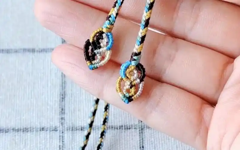 八股辫收尾编绳教程,项链绳尾扣可胖可瘦