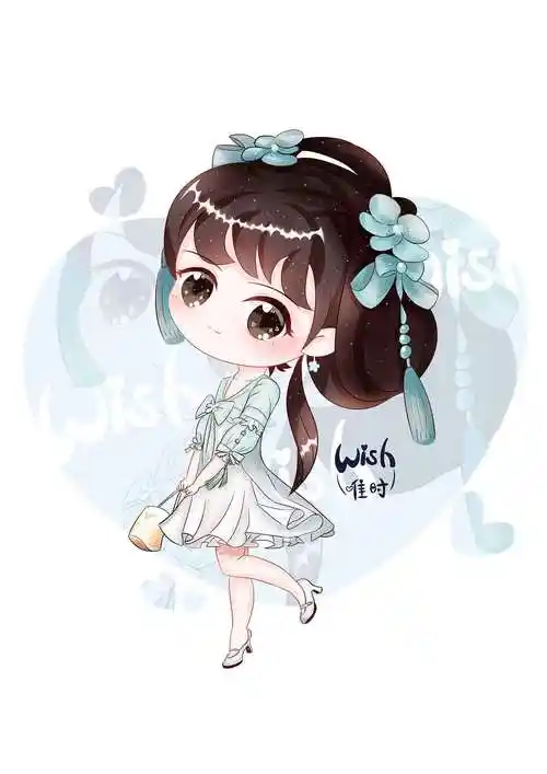 q版谢安然板绘古风