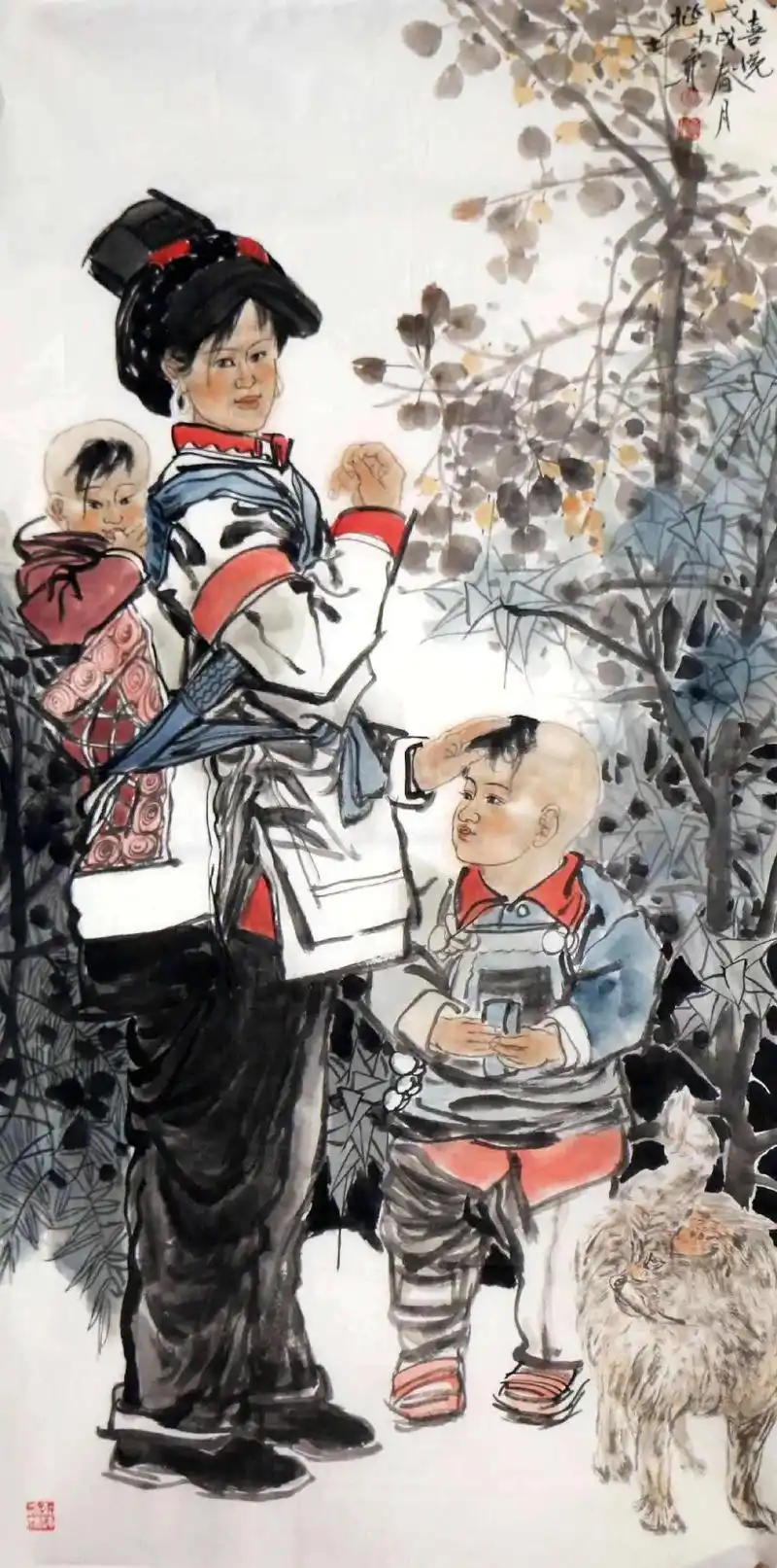 水墨画 #传统文化 荆兆林先生的水墨人物画作品在用笔上,意 - 抖音