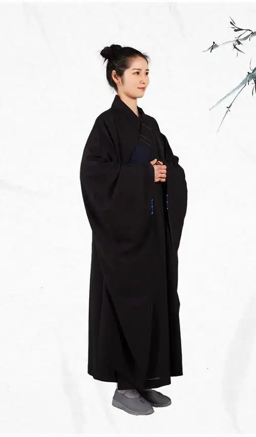 广袖海青高档大袖海清居士服法会佛衣多丽丝面料僧衣僧服供养师父 姜