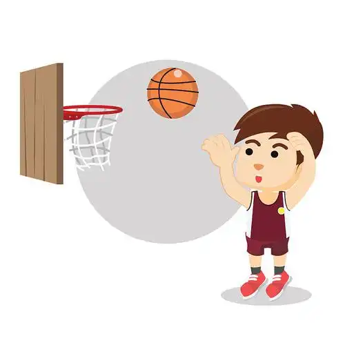 男孩,投篮,球筐,球,矢量,插画_高清图片_全景视觉