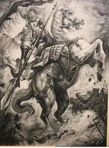 五虎上将纹身手稿,纹身电话微信15755722152