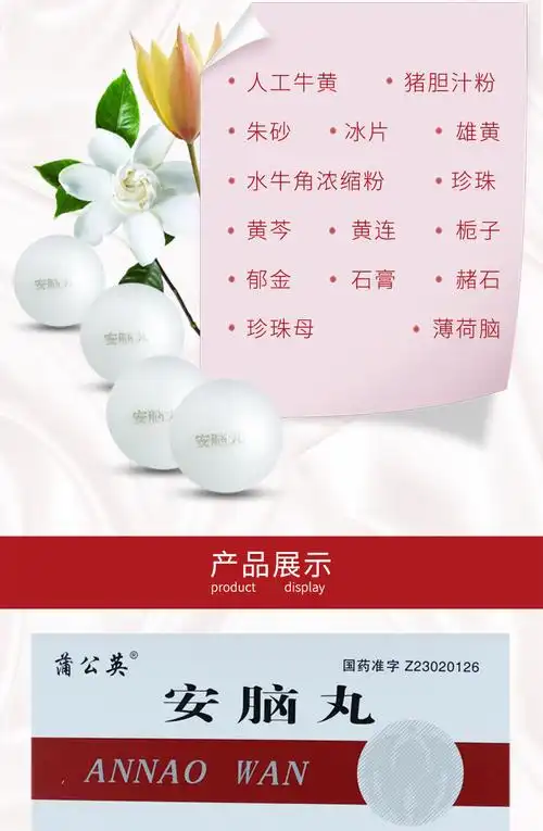 蒲公英安脑丸小蜜丸6丸每11丸重3g