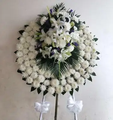 殡葬花篮 山西省运城万荣闻喜稷山垣曲新绛县白事花圈白菊花篮丧事