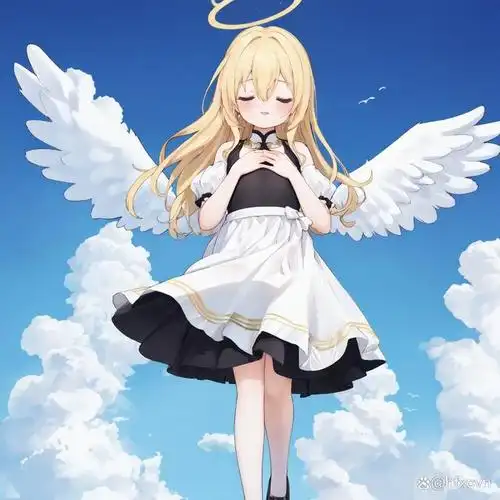 微笑着为你祈祷的可爱天使