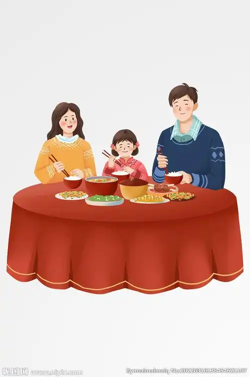 一家三口阖家团圆卡通风格父母孩设计图__psd分层素材_psd分层素材