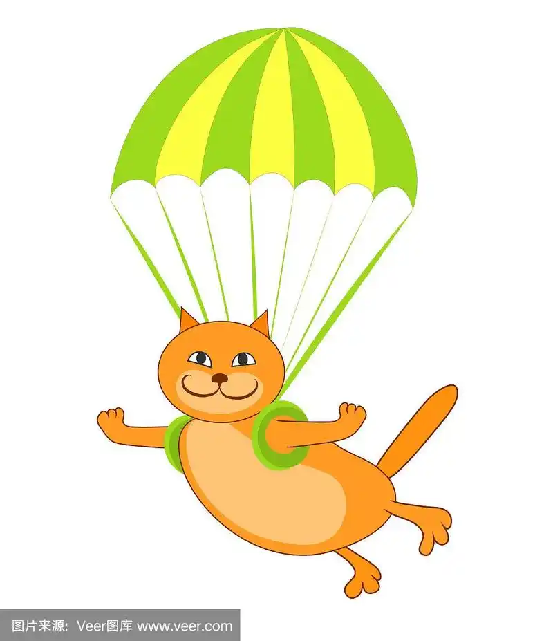 图像,降落伞,卡通,红色,矢量