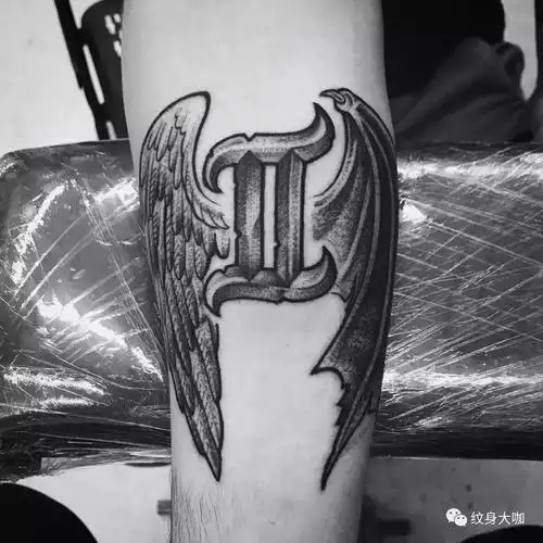 纹身图案素材第407期:十二星座—双子座_纹身百科 - 纹身大咖