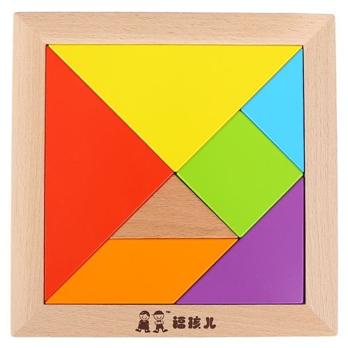 福孩儿七巧板智力拼图二一年级下册小学生用幼儿园数学教具儿童益智