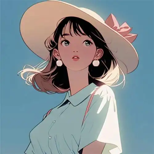 优雅戴帽子头像女生动漫