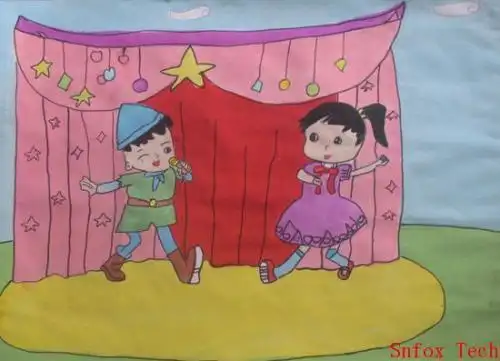 儿童简笔画舞台