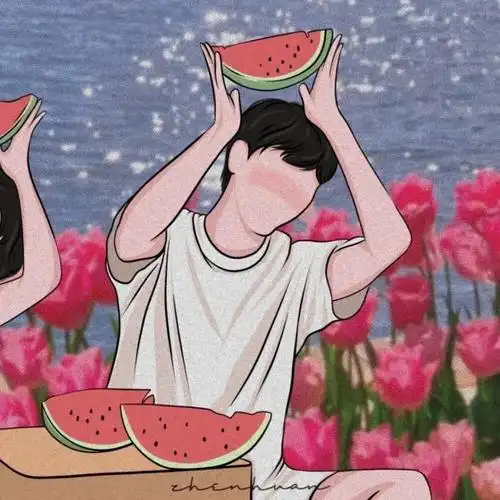 情侣头像, 世界上最痛苦的三角恋我爱食物,脂肪爱我