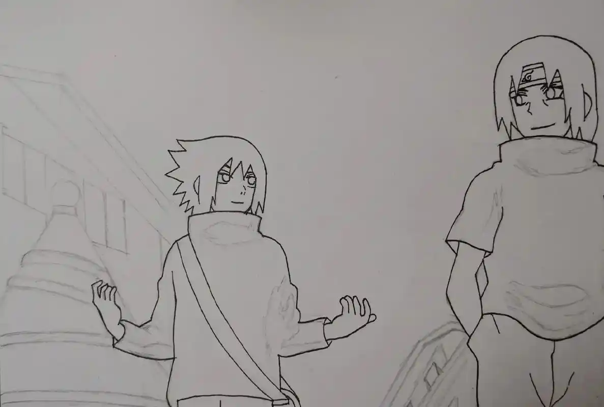 火影忍者 #手绘 #佐助和鼬 #我要流量 @dou 小助手 - 抖音