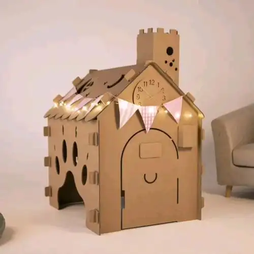 用废旧快递纸箱制作的各类手工