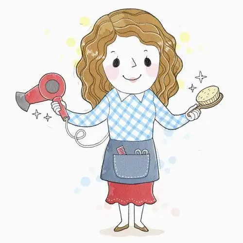 理发幼儿简笔画