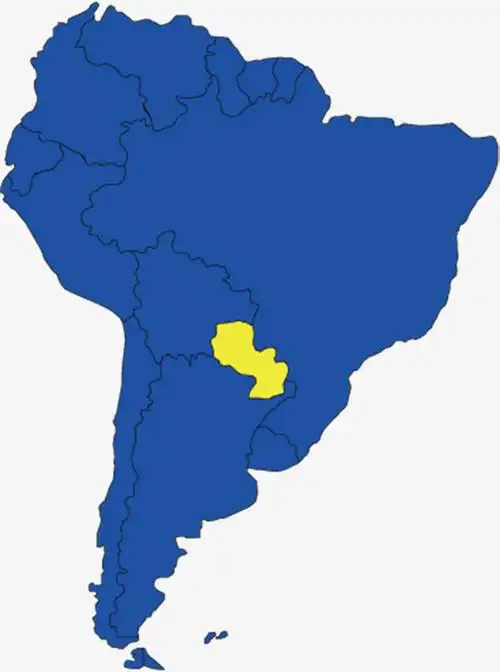 巴拉圭在南美洲的位置