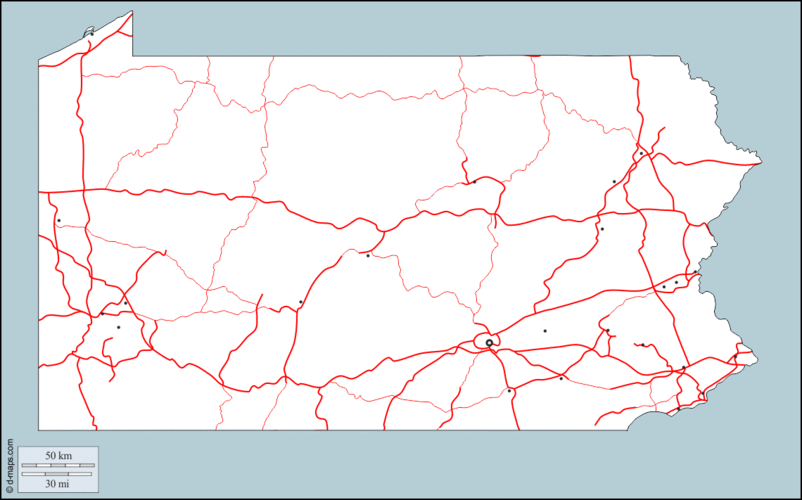 宾夕法尼亚州 : 免费地图, 免费的空白地图, 免费的轮廓地图, 免费