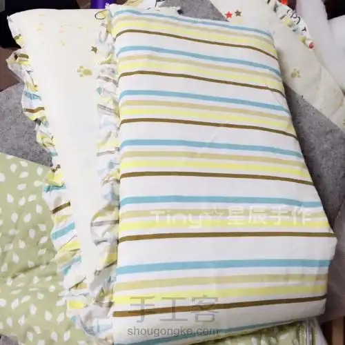 手缝沙发凳教程(奶粉罐婴儿床围大改造)