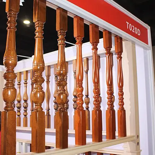 定制实木木头楼梯室内扶手栏杆立柱木质飘窗阳台护栏装饰靠墙扶手