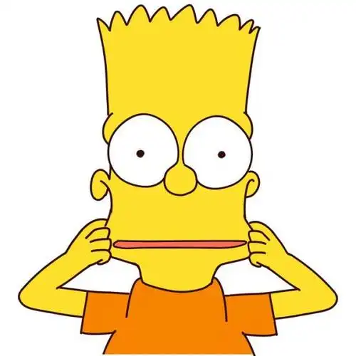 有一个美国动画人物,肤色是黄色,脸是长的,鼻子大而短眼睛大眼球只是