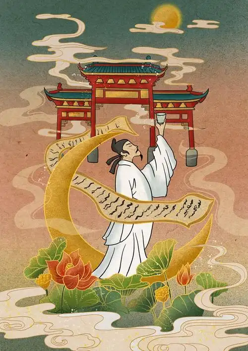 中国风城市文化插画