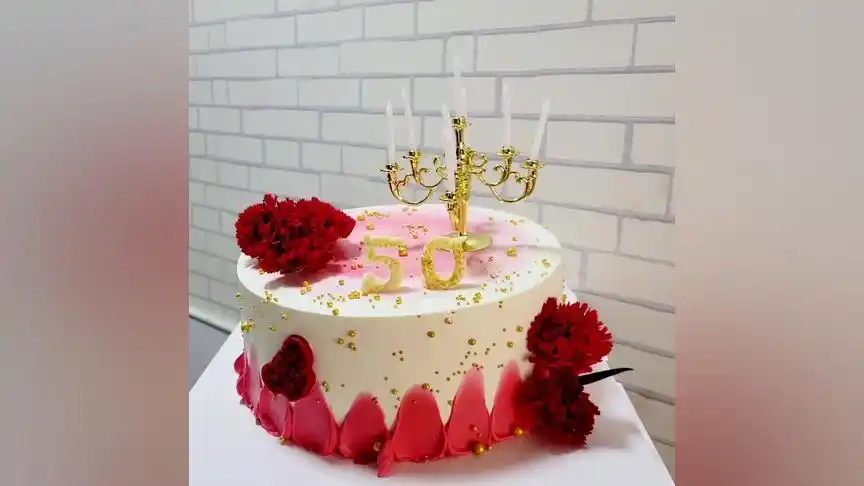 50岁母亲生日#同城配送 #最好吃的动物奶油蛋糕