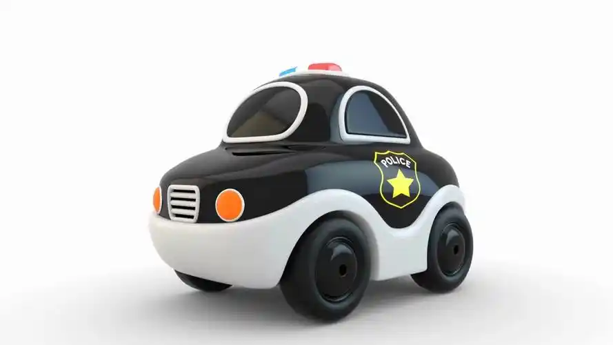 迷你版的儿童汽车带你学习颜色,大嘴巴爱小警车