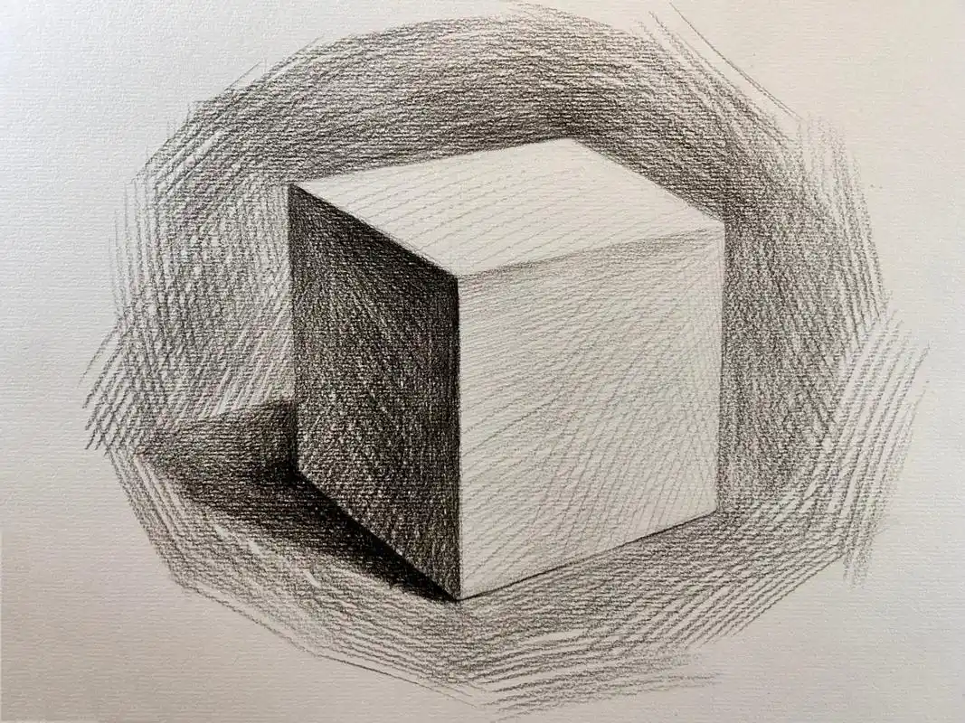 正方体结构素描 素描入门