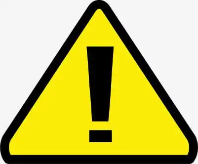 黄色警示三角手绘图标