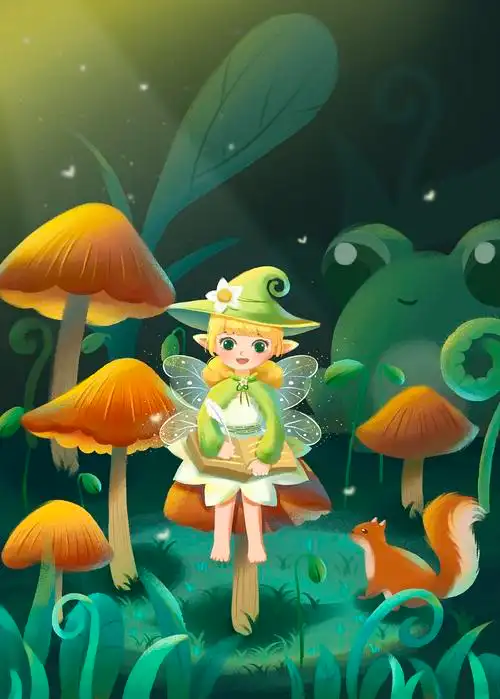 森林中的小精灵|插画|儿童插画|鹿牙牙 - 原创作品 - 站酷 (zcool)