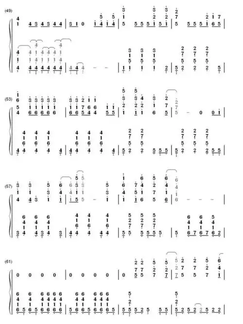 letitgo完整版简谱带歌词