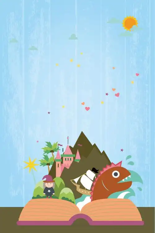 儿童节手绘卡通通话儿童海报背景素材