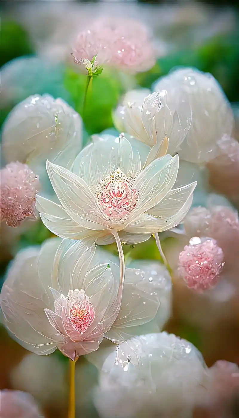 "观看建议:给喜欢的人也看看漂亮的水晶荷花吧,是一件超级幸福 - 抖音