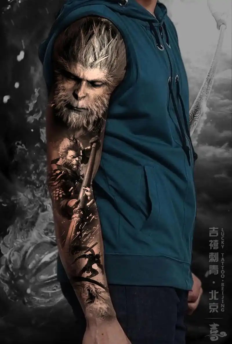 手稿设计,孙悟空系列二 #北京纹身 #纹身手稿 #纹身设计  - 抖音