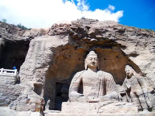 山西大同云冈石窟风光