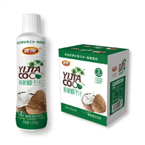 壹家鲜榨椰子汁植物蛋白饮料1.25kgx6瓶