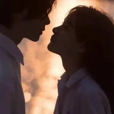 高清一左一右的神仙情侣头像真人仙气图片