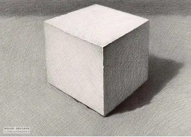 素描单个几何体范例学习临摹的好范例