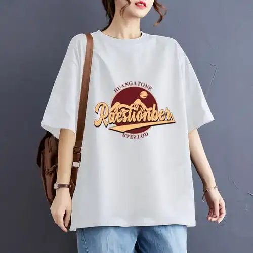 6018女款小众夏装学院风微胖白色网红女装直播衣服短袖t恤女夏 - 17网