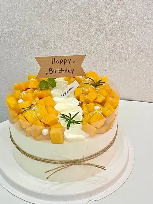 水果蛋糕芒果蛋糕